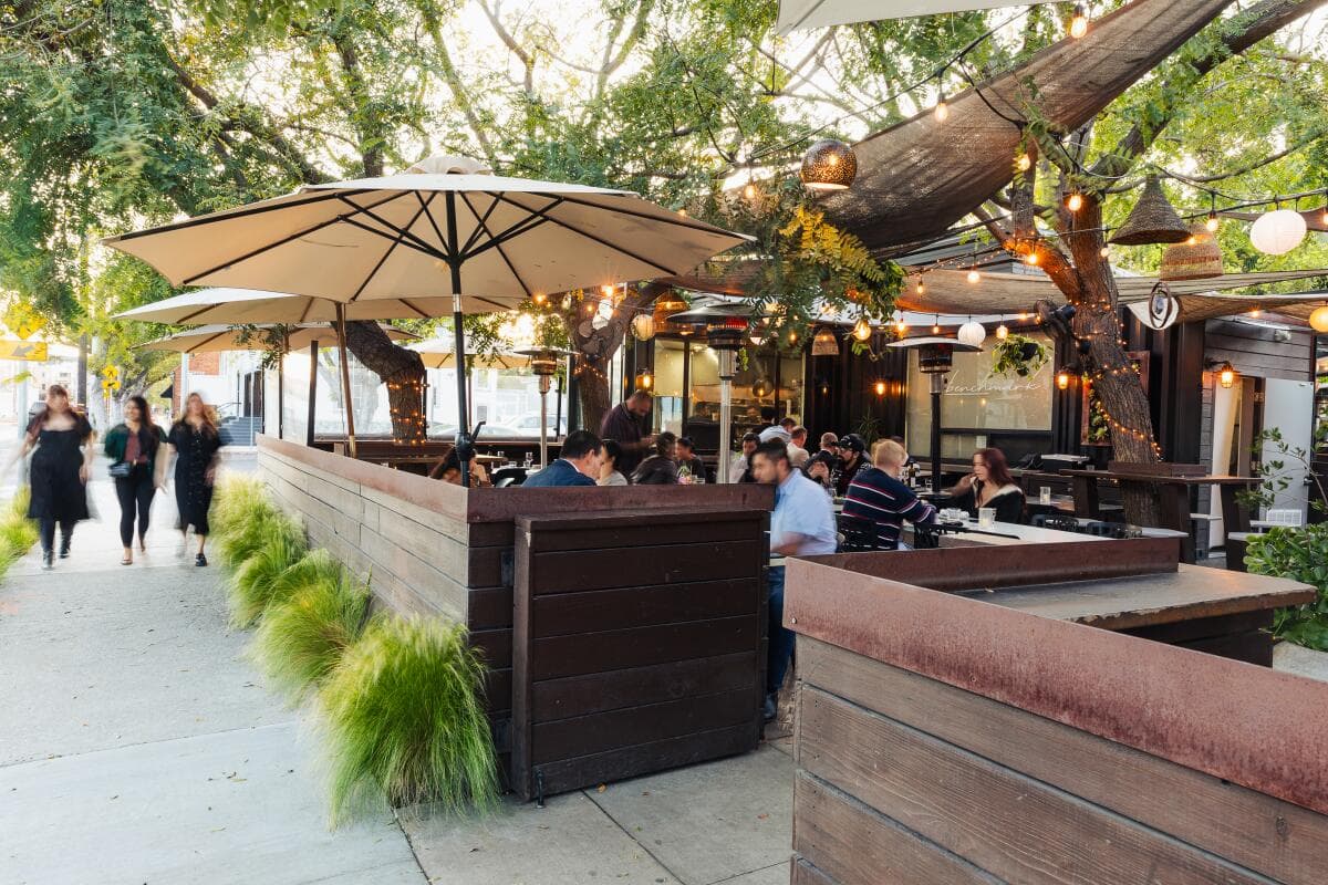 Restaurant outdoor patio concrete construction in Frisco, TX